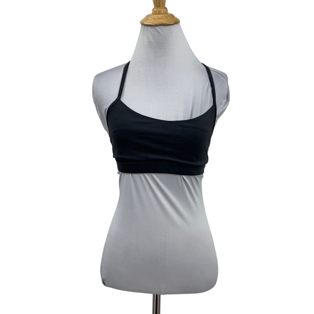 Lululemon Sports Bra Womens 6 Gotham Gray Flow Light Support Sweat Wick Unpadded